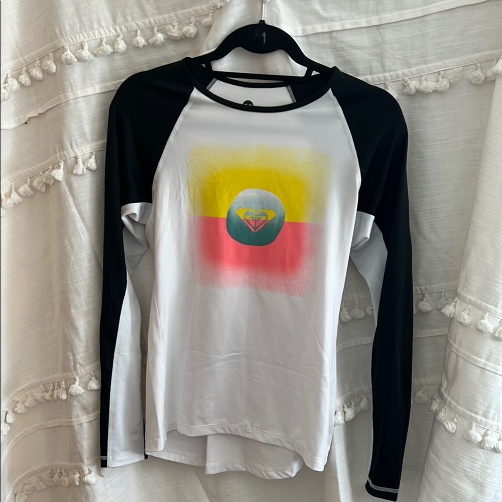 Roxy | Women's Black and White Long Sleeve Top